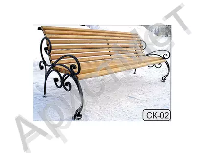 Кованая садовая скамейка СК-02