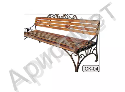 Кованая скамейка для дачи СК-04
