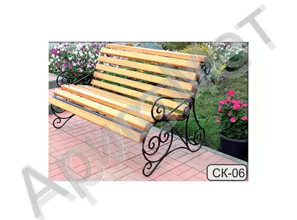 Кованая уличная скамейка СК-06