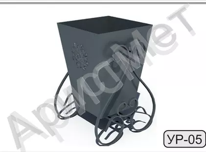 Урна с коваными вензелями УР-05