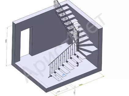 Кованые лестница и марши КЛМ-5