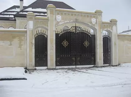 Кованые ворота с элементами литья ЭЛ-02