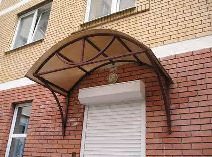 Кованые козырьки полукруглые П-07