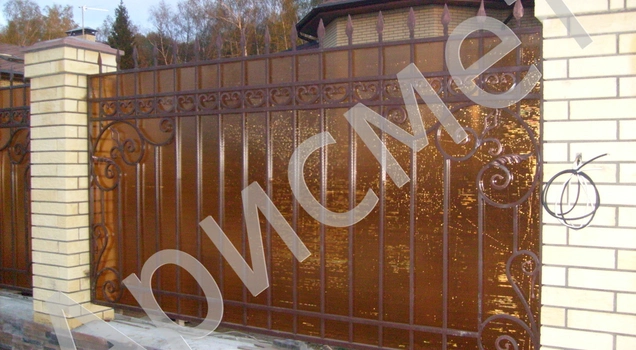 Кованый забор с поликарбонатом З-31 797934